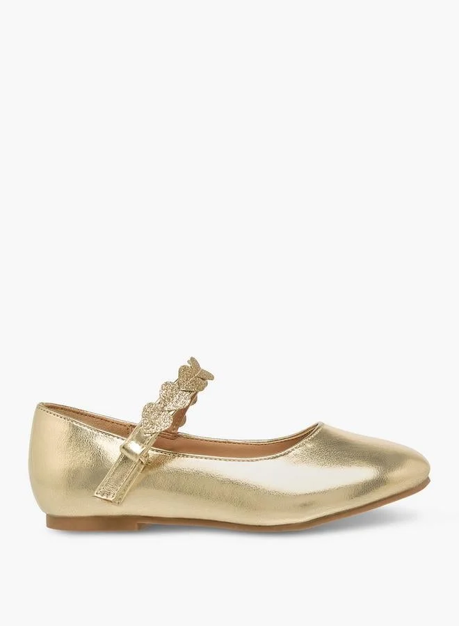 جونيورز Girls Hook & Loop Ballerina Shoes